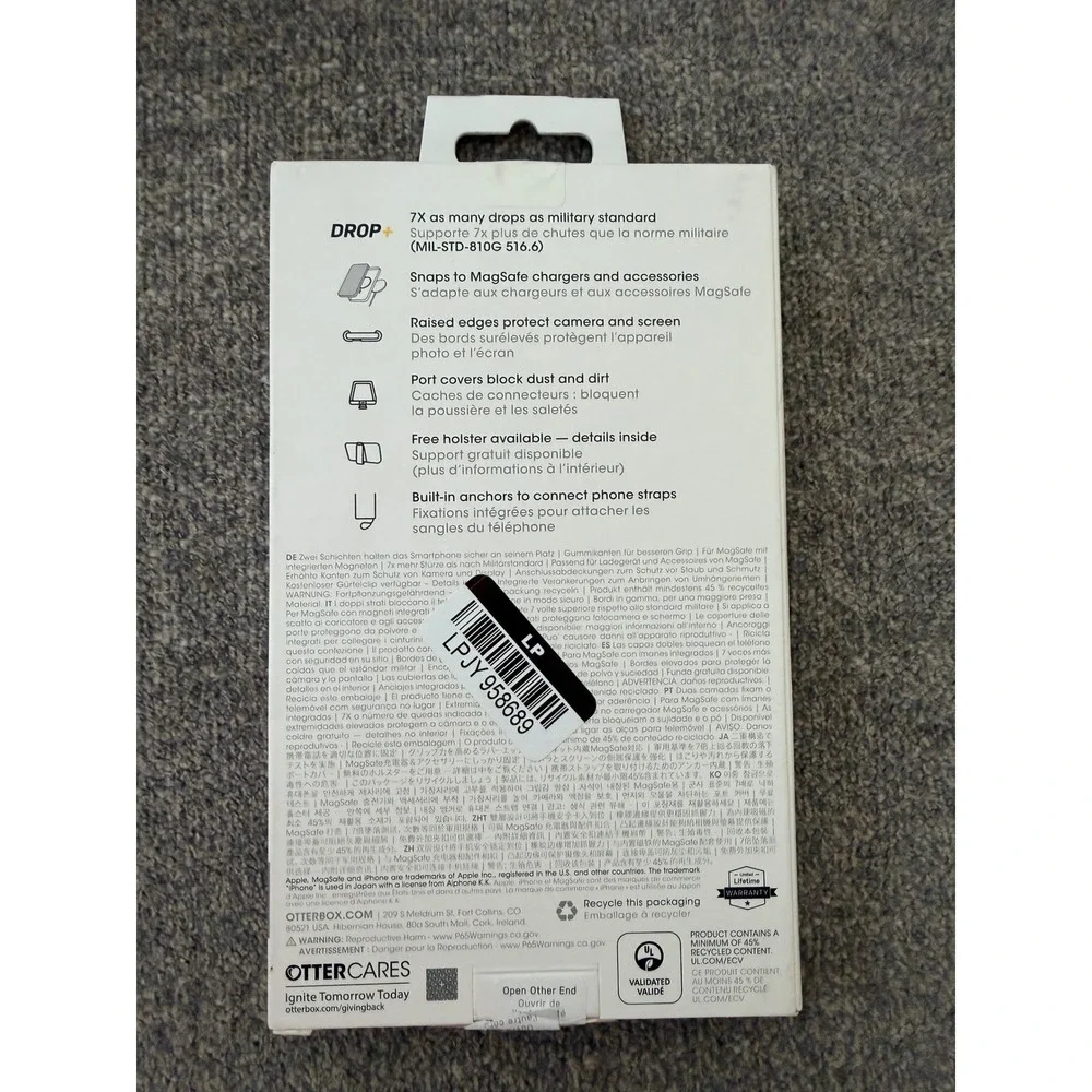 OtterBox Defender Pro XT iPhone 16 Case MagSafe Black Clear 77-96152